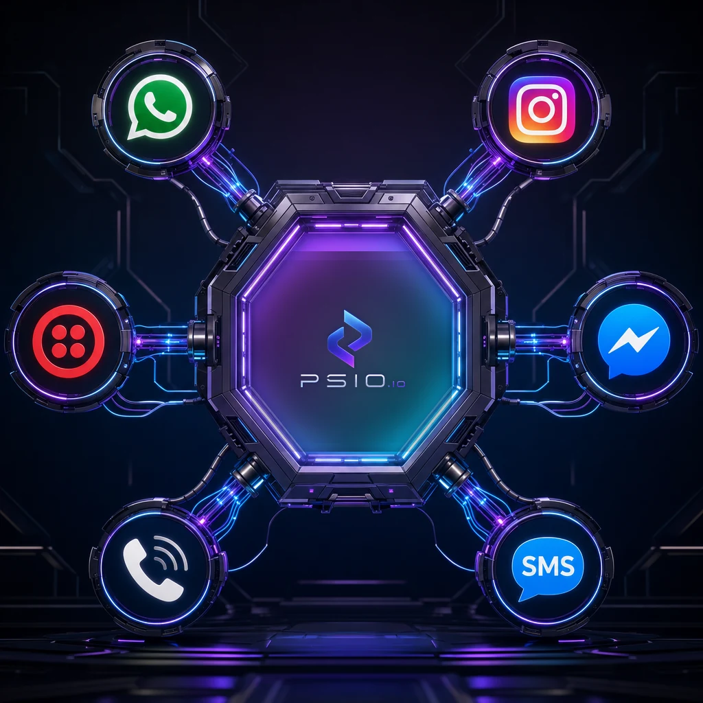 Communication channels converging into one hub